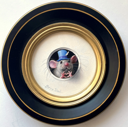 Lovely Creature—Mouse with Blue Hat